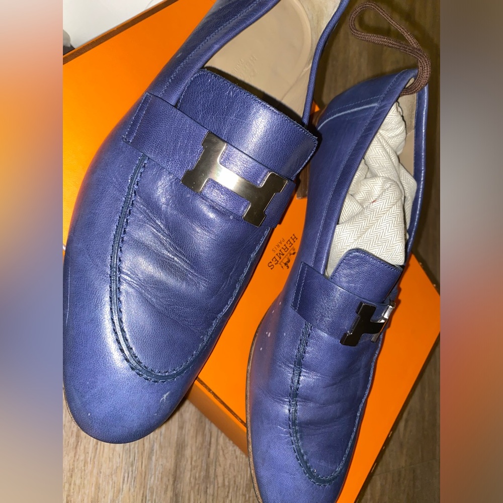 AUTHENTIC hermes loafers slip on dress shoes - Picture 2 of 7